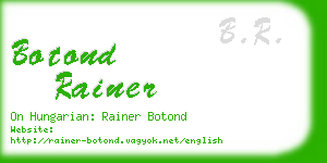 botond rainer business card